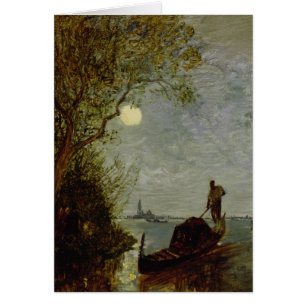 Moonlit Szene mit Gondel