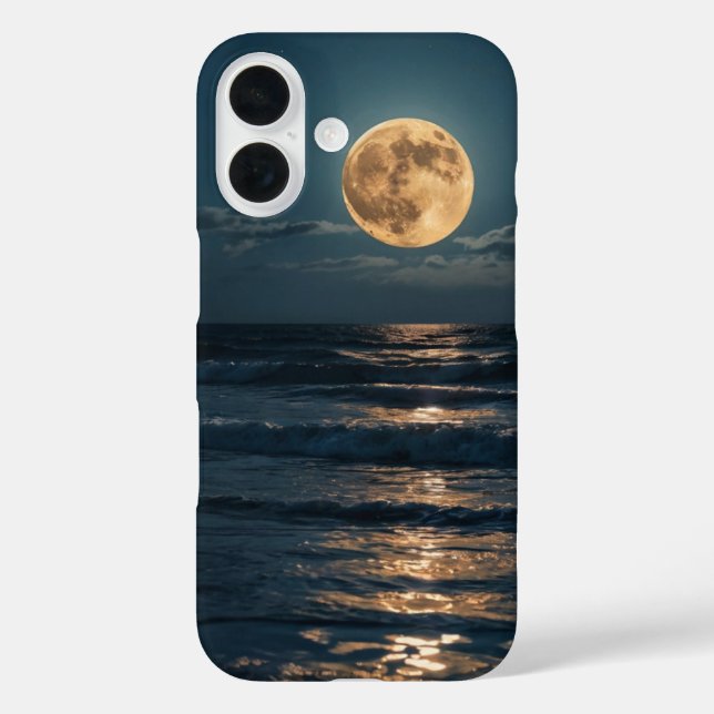 Moonlit Tides iPhone 16 Hülle (Rückseite)