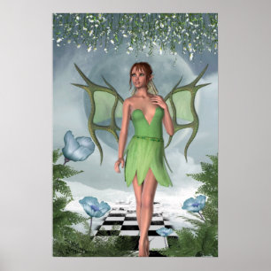 Moonlit Traum-feenhafte Fantasie-Kunst KRW Poster