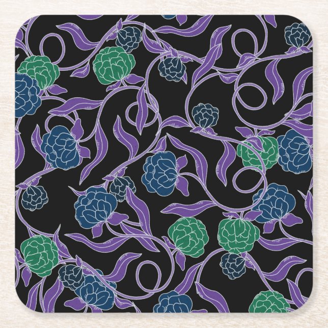 Moonlit Vine - Mysticool Collection Rechteckiger Pappuntersetzer (Vorderseite)