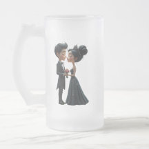 Moonlit Vows – A Cute Gothic Wedding Moment.