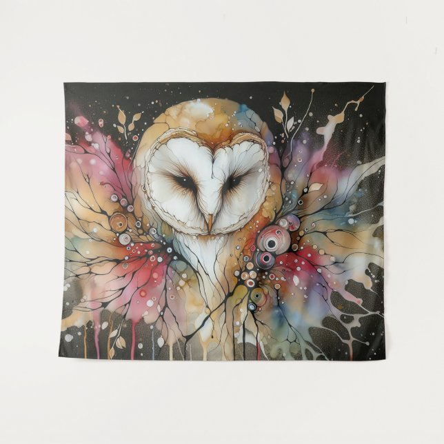 Moonlit Watcher Wandteppich (Vorderseite (Horizontal))