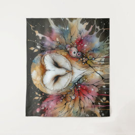 Moonlit Watcher Wandteppich