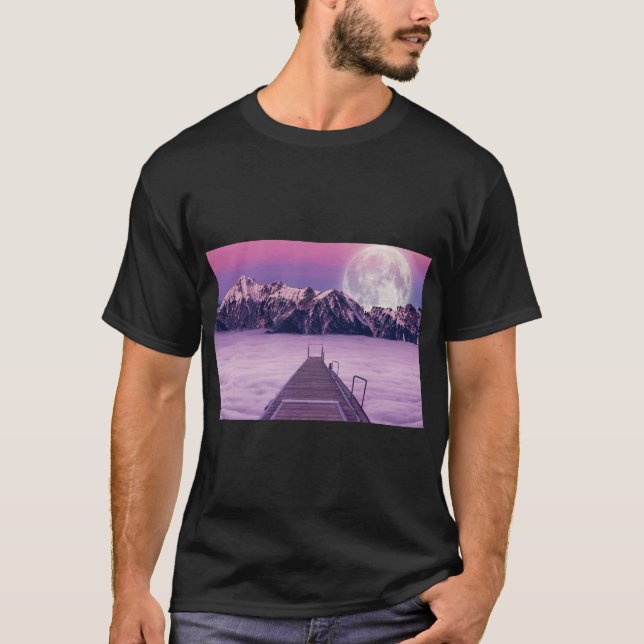 Moonlit Web Nature Inspiriert T-Shirt (Vorderseite)
