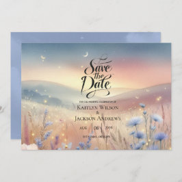 Moonlit Wildblume Whispers Wedding Save The Date