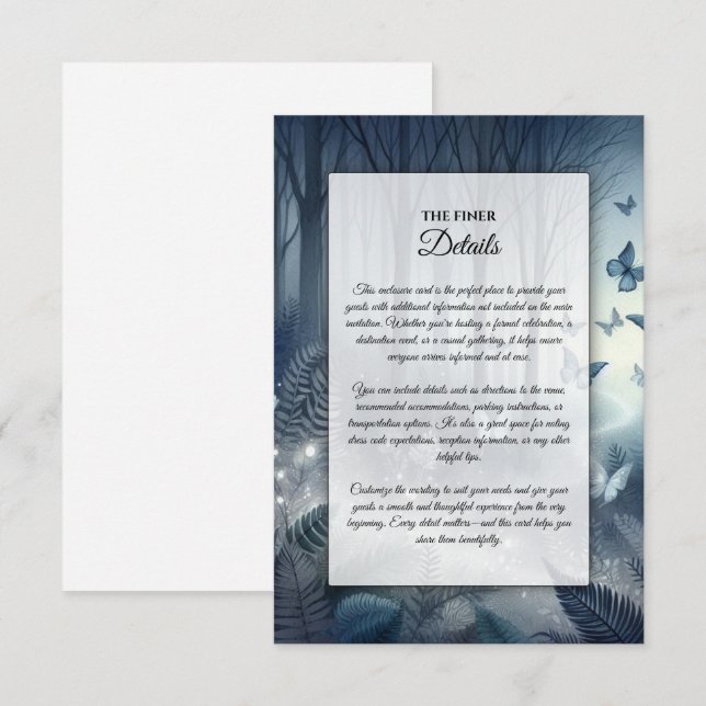 Moonlit Wings and Midnight Magic Begleitkarte (Vorne/Hinten)