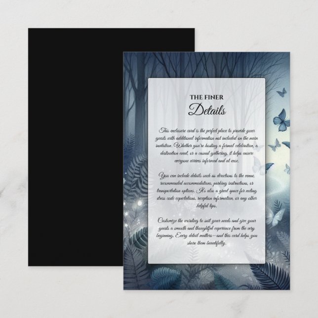 Moonlit Wings and Midnight Magic Begleitkarte (Vorne/Hinten)