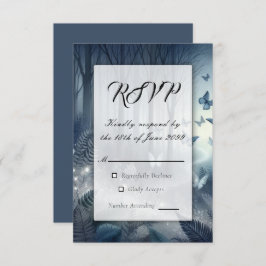 Moonlit Wings and Midnight Magic RSVP Karte