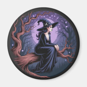 Moonlit Witch Magnet