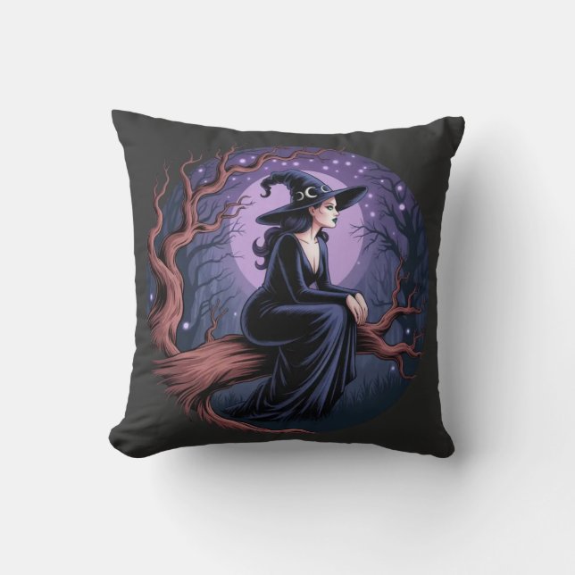 Moonlit Witch T - Shirt Kissen (Vorderseite)