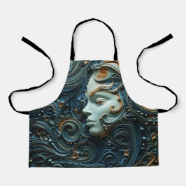 Moonlit Woman 3D Art Schürze