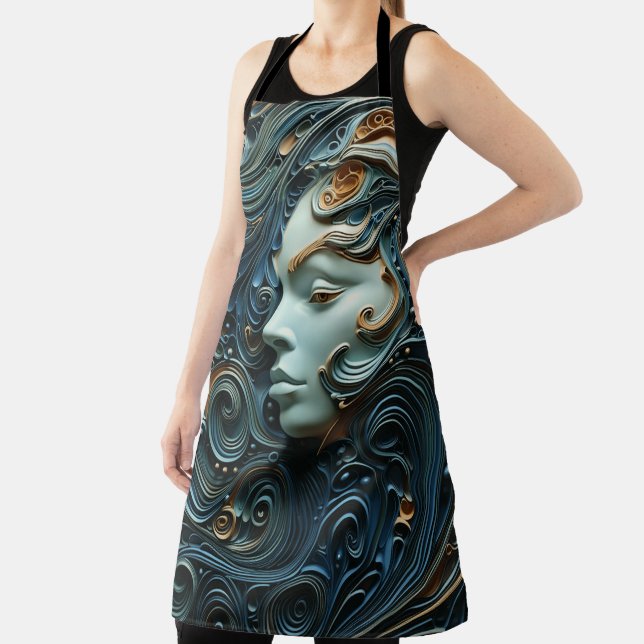 Moonlit Woman 3D Art Schürze (InSitu)
