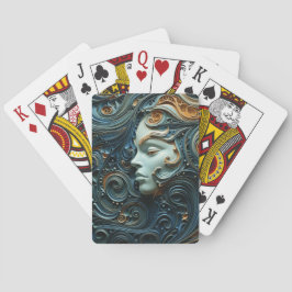 Moonlit Woman 3D Art Spielkarten