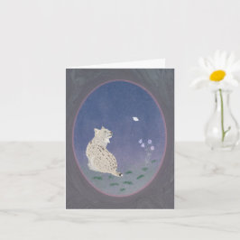Moonlit Woodland Bobcat Small Greeting Card  Karte