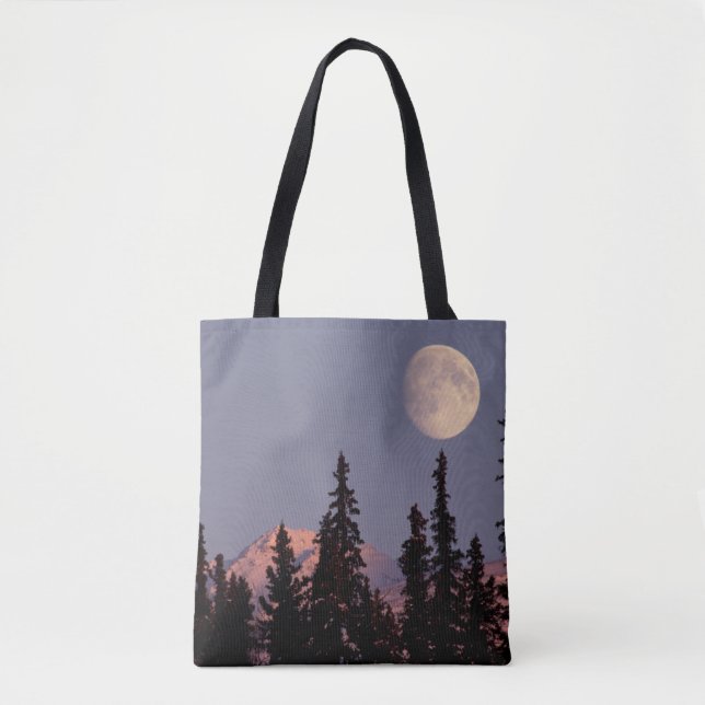 Moonrise Early Winter | Anchorage, Alaska Tasche (Vorderseite)