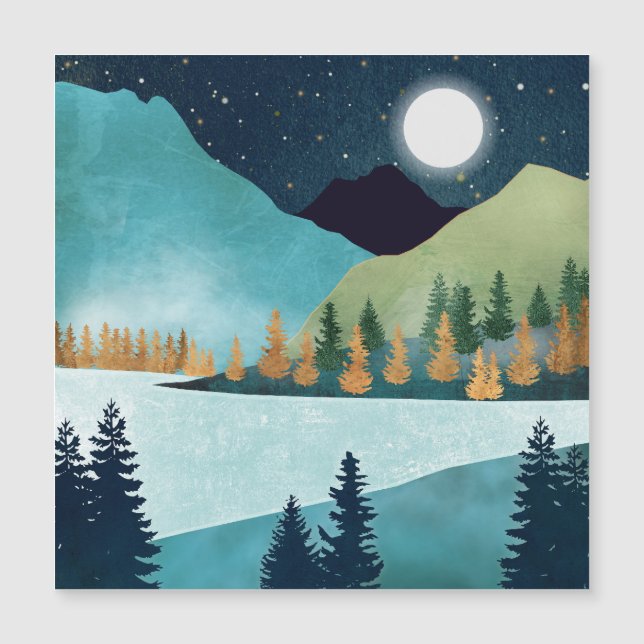 Moonrise Lake Magnetkarte (Vorderseite)