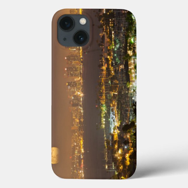 Moonrise over the San Diego skyline Case-Mate iPhone Hülle (Rückseite)