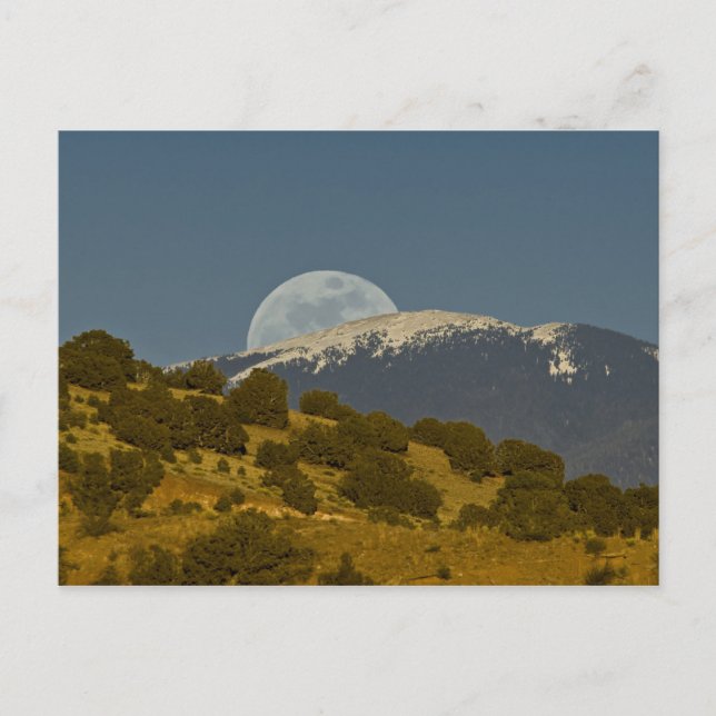 Moonrise über dem Sangre de Cristo, Postkarte (Vorderseite)