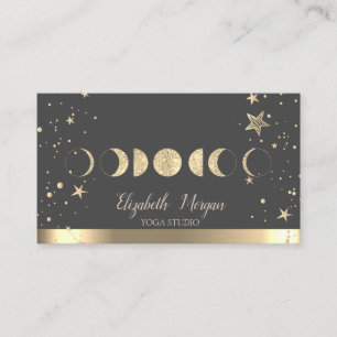Moons Gold Stars Yoga Studio Visitenkarte