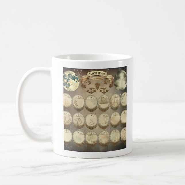 Moon's Mystique - Antiquitätenphasen des Mondes Ca Kaffeetasse (Links)