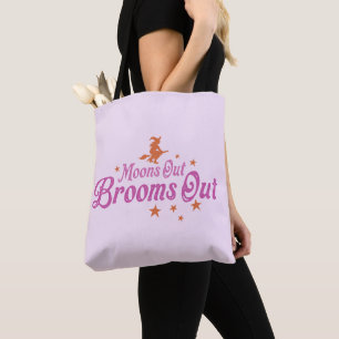 Moons Out Gold Stars Pink Halloween Tasche