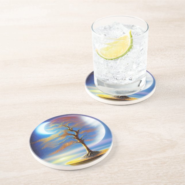 Moonscape bonsai getränkeuntersetzer (Seite)