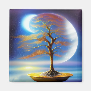 Moonscape bonsai magnet