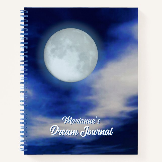 Moonscape im Moonlit Clouds Dream Journal Notizbuch (Vorderseite)