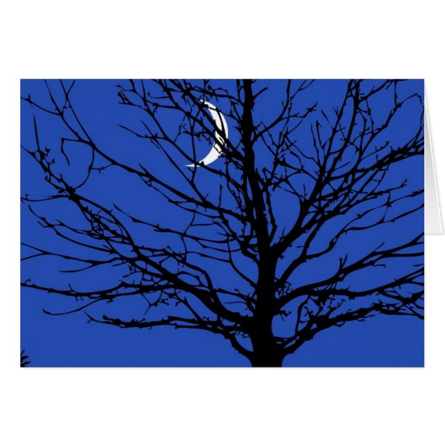 Moonscape in Kobalt Blau und Schwarz (Vorderseite (Horizontal))