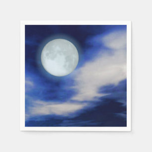 Moonscape mit moonlit Wolken Serviette