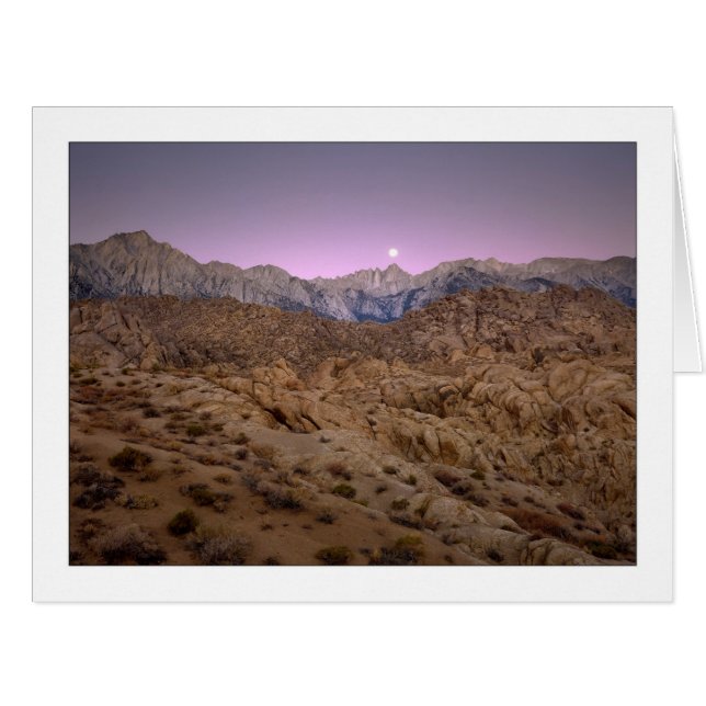 "Moonset on Mt. Whitney" (Vorderseite (Horizontal))