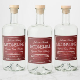 Moonshine Ruby Red Alkoholflaschenetikett