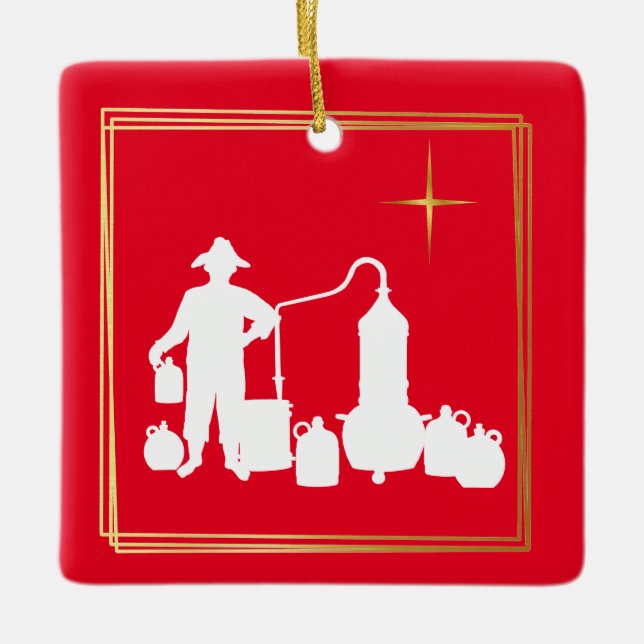 Moonshine Silhouette Weihnachtsschmuck (Vorderseite)