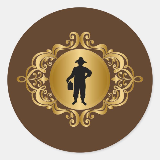 Moonshiner Silhouette Medallion Stickers (Vorderseite)