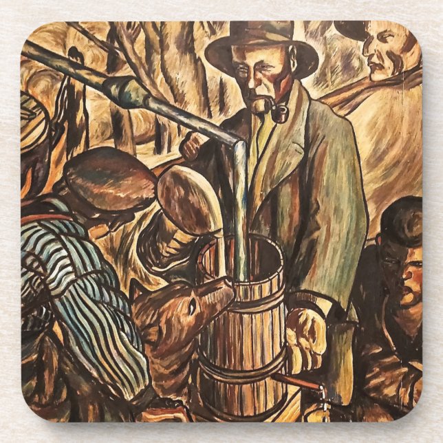 Moonshiners machen weißen Blitz Whiskey Liquor Getränkeuntersetzer (Vorderseite)