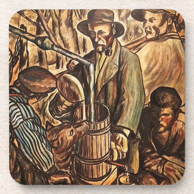 Moonshiners machen weißen Blitz Whiskey Liquor Getränkeuntersetzer (Vorderseite)