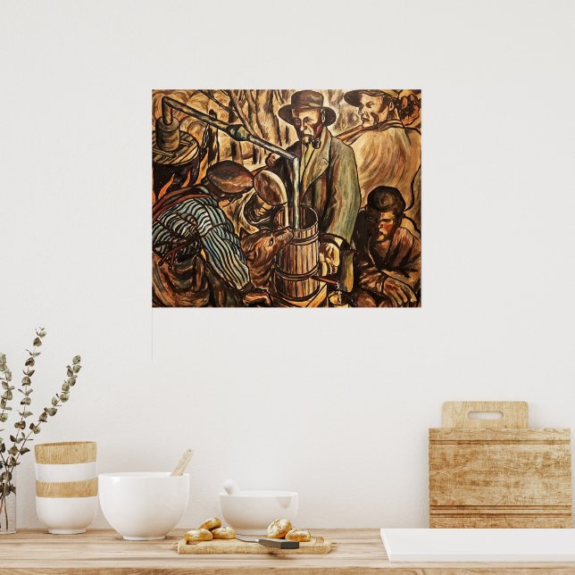 Moonshiners machen weißen Blitz Whiskey Liquor Poster (Küche)