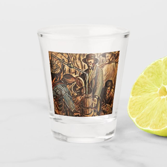 Moonshiners machen weißen Blitz Whiskey Liquor Schnapsglas (Vorderseite)