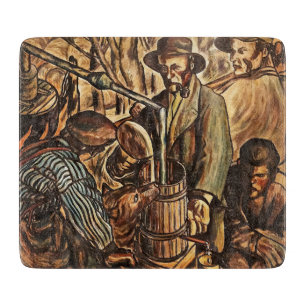 Moonshiners machen weißen Blitz Whiskey Liquor Schneidebrett
