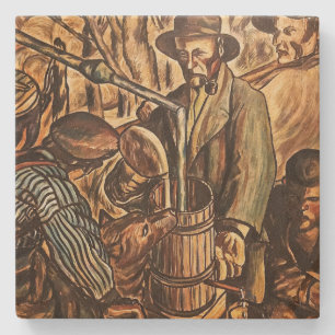 Moonshiners machen weißen Blitz Whiskey Liquor Steinuntersetzer