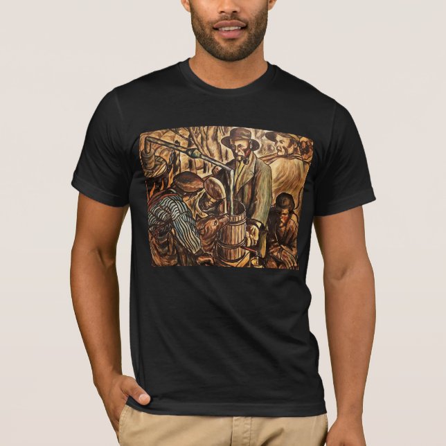 Moonshiners machen weißen Blitz Whiskey Liquor T-Shirt (Vorderseite)