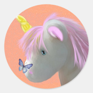 Moonstone, das Einhorn Runder Aufkleber