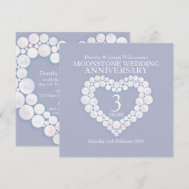 Moonstone Hochzeitstag 3 Jahre Party Einladung