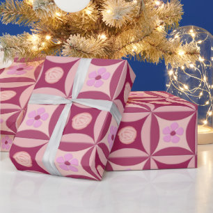 MoonStone Rose und Kirsche Blume in der Tür Geschenkpapier