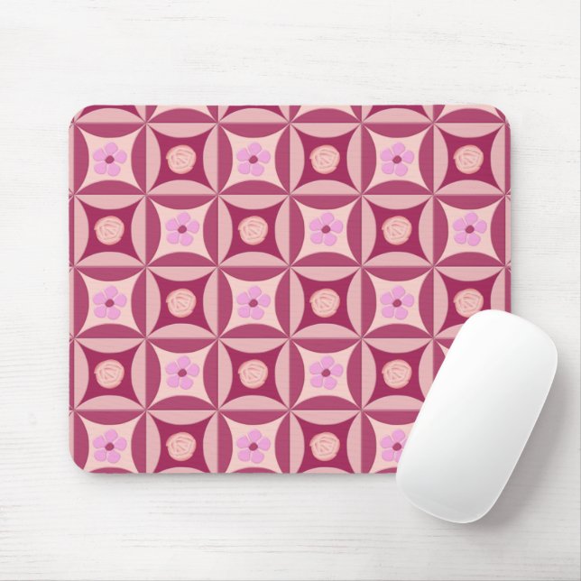 MoonStone Rose und Kirsche Blume in der Tür Mousepad (Mit Mouse)