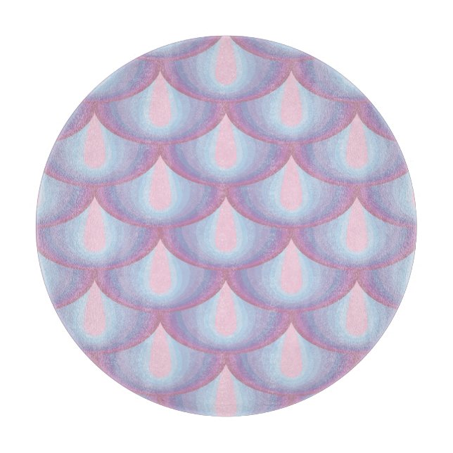 Moonstone Scales Glass Cutting Board Schneidebrett (Vorderseite)