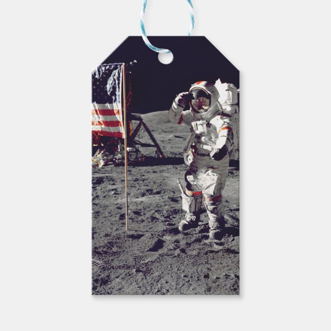 Moonwalk Apollo 17 Geschenkanhänger (Vorderseite)