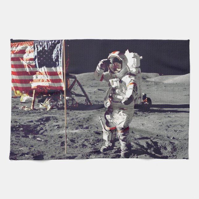Moonwalk Apollo 17 Geschirrtuch (Horizontal)