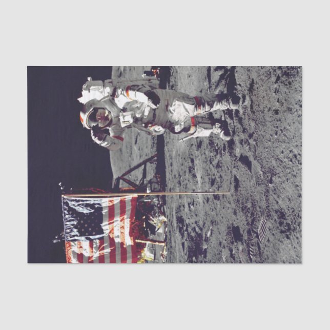Moonwalk Apollo 17 Gewebepapier Seidenpapier (Vorderseite)