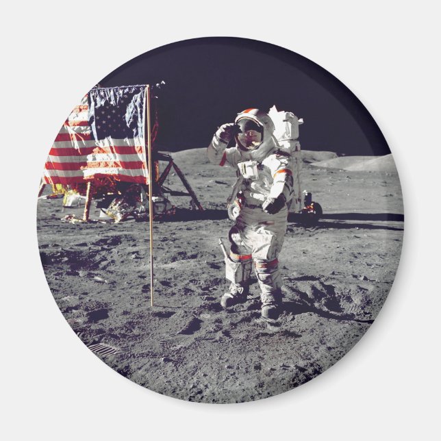 Moonwalk Apollo 17 Magnet (Vorne)